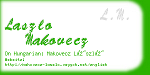 laszlo makovecz business card